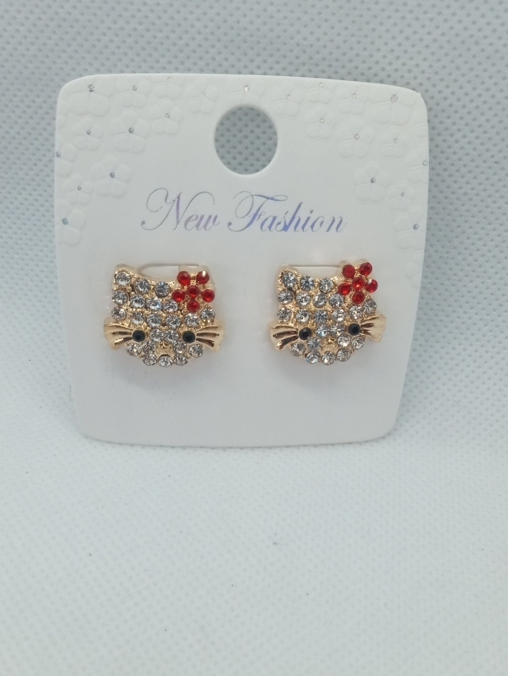CRYSTAL KITTY EARRINGS